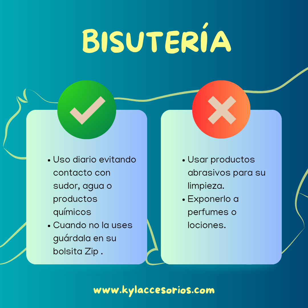 Cuidados para bisutería.