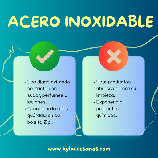 Cuidados para joyas de Acero inoxidable.