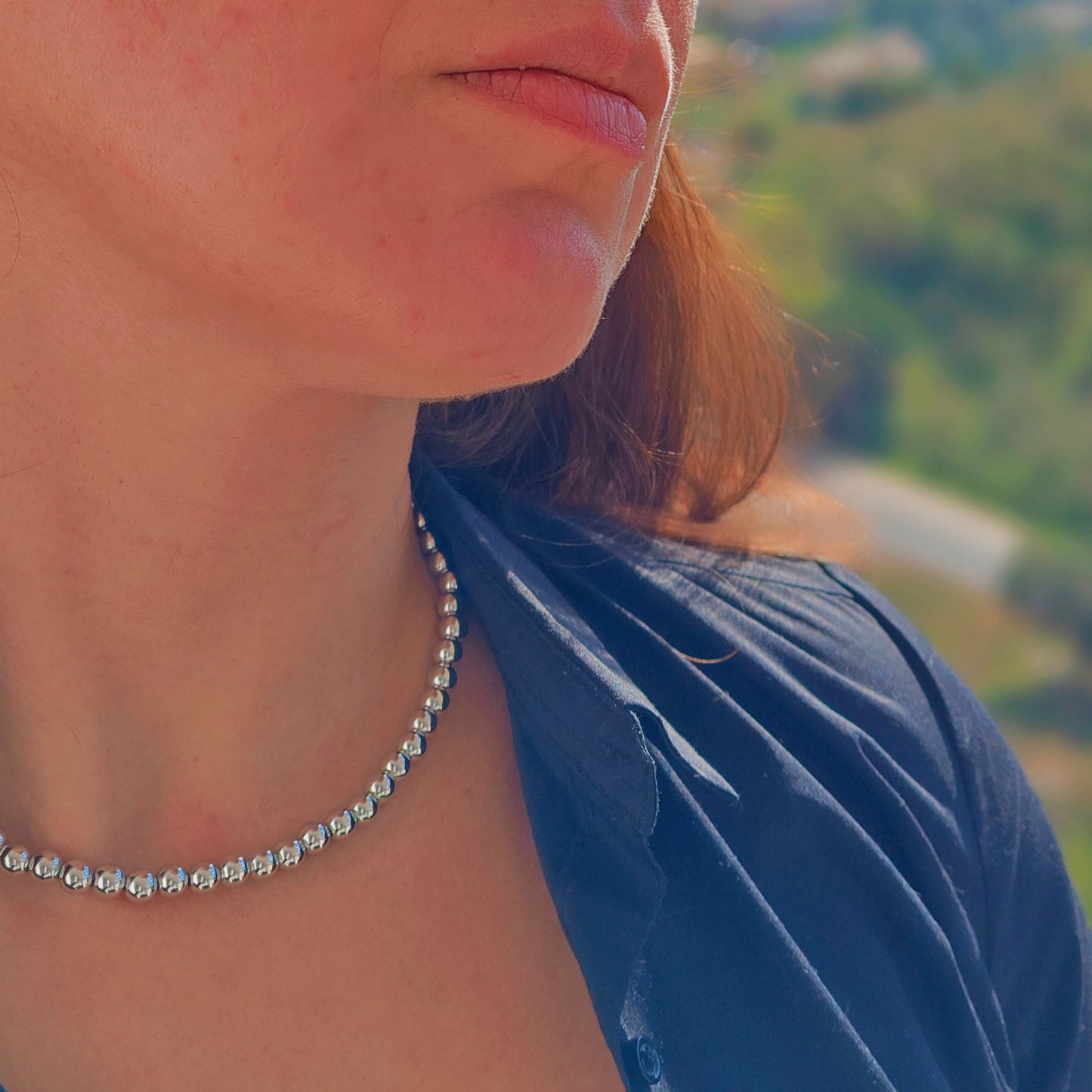 Collar Paz plateado