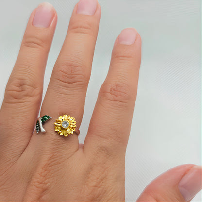 Anillo Flor del Sol K y L Accesorios