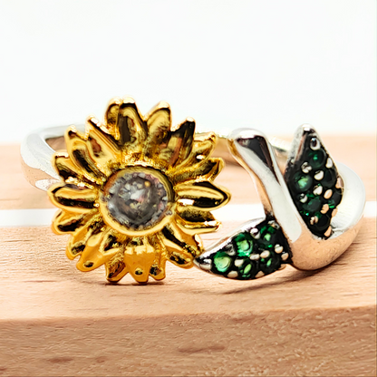 Anillo Flor del Sol-Plata