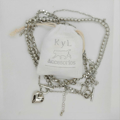 Collar Paz plateado
