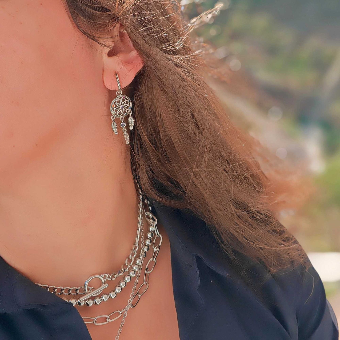Collar Paz plateado